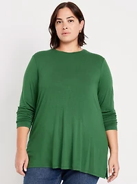 Luxe Long-Sleeve Crew-Neck Tunic
