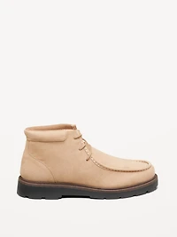 Faux-Suede Derby Boots for Men