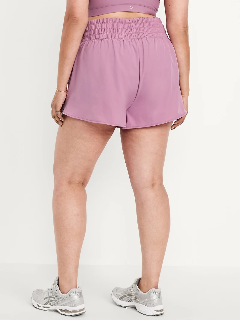 Extra High-Waisted Crinkle Run Shorts - 3-inch inseam