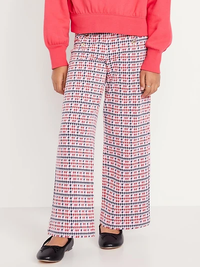 High-Waisted Straight-Leg Sailor Pants for Girls