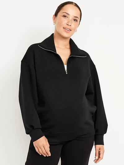 Maternity Bounce Fleece Half-Zip Pullover