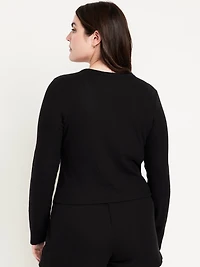 Button-Down Waffle-Knit Sleep Top