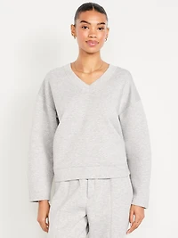 Bounce Fleece V-Neck Cocoon Sweatshirt