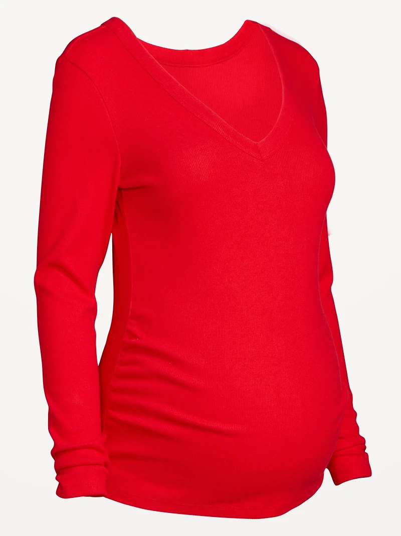 Maternity Cozy Snug V-Neck T-Shirt