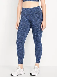 High-Waisted Space-Dye Full-Length Leggings