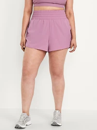 Extra High-Waisted Crinkle Run Shorts - 3-inch inseam