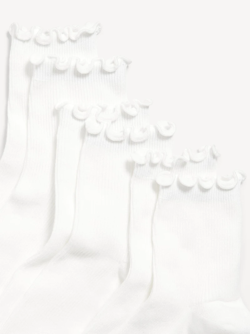 Ruffled Crew Sock 3-Pack for Women