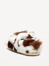 Faux-Fur Critter Slippers for Toddler
