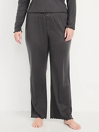 High-Waisted Cozy Rib Pajama Pants