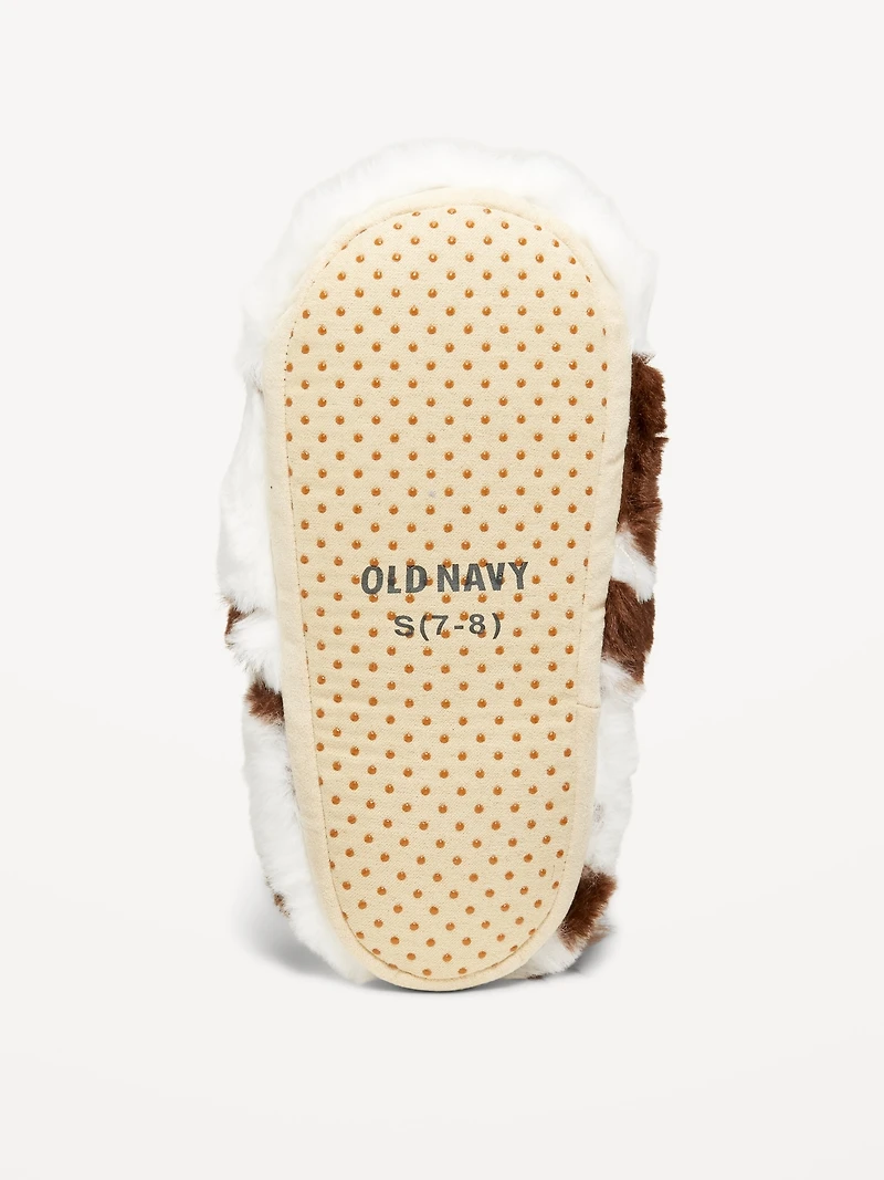 Faux-Fur Critter Slippers for Toddler