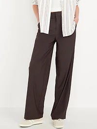 High-Waisted SleekTech Trouser Pants