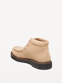 Faux-Suede Derby Boots for Men