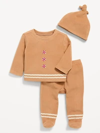 Microfleece Graphic 3-Piece Layette Set for Baby