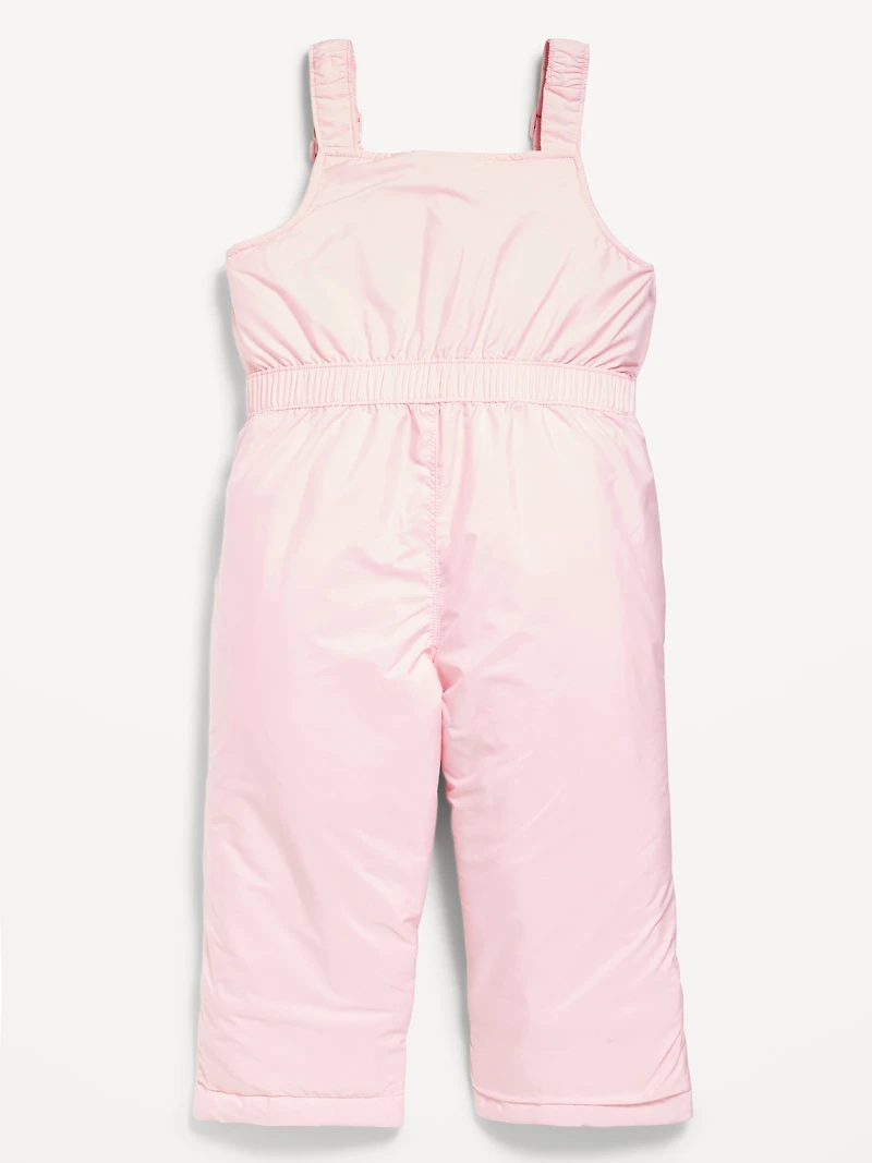 Water-Resistant Snow-Bib Overalls for Toddler Girls