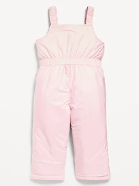 Water-Resistant Snow-Bib Overalls for Toddler Girls
