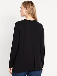 Luxe Long-Sleeve Crew-Neck Tunic