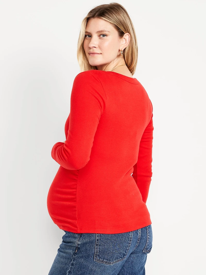 Maternity Cozy Snug V-Neck T-Shirt
