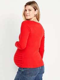 Maternity Cozy Snug V-Neck T-Shirt
