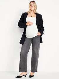 Maternity Extra High-Waisted Full-Panel Wide-Leg Jeans