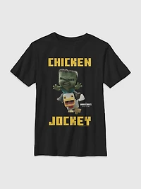 Minecraft Chicken Jockey Gender-Neutral Graphic T-Shirt for Kids