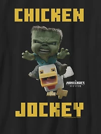 Minecraft Chicken Jockey Gender-Neutral Graphic T-Shirt for Kids
