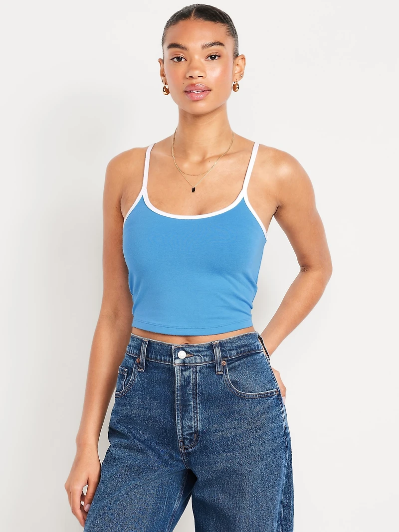 Tipped Jersey Brami Top