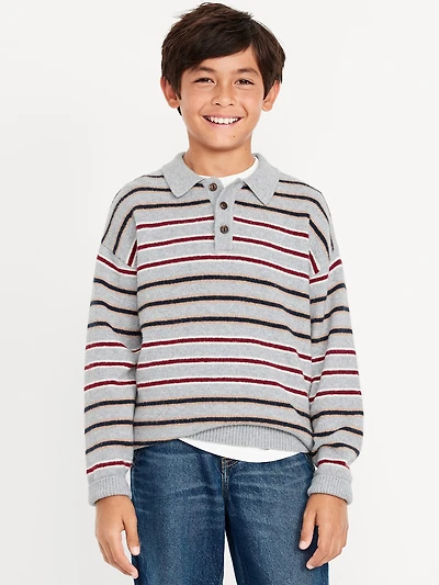 SoSoft Oversized Long-Sleeve Collared Sweater for Boys