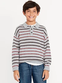 SoSoft Oversized Long-Sleeve Collared Sweater for Boys