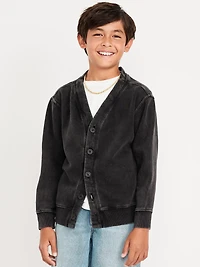 Loose Fleece Cardigan Sweater for Boys