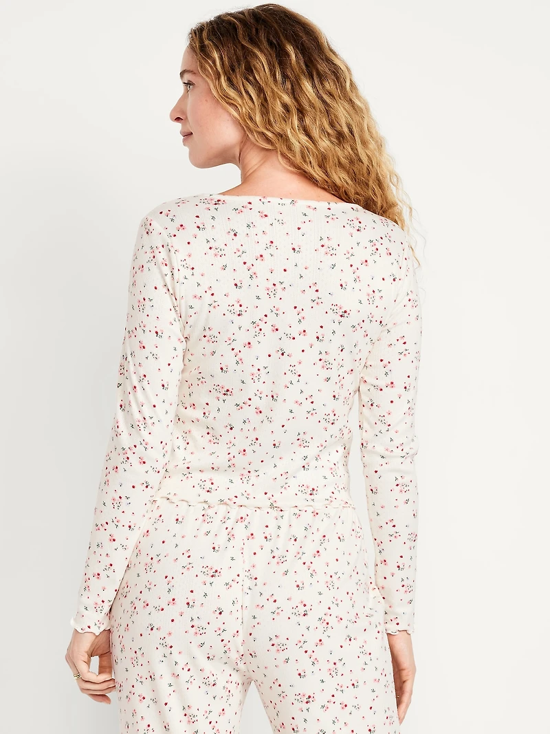 Cozy Ribbed Pajama Top