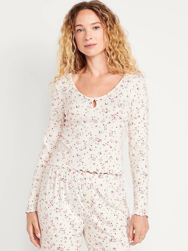 Cozy Ribbed Pajama Top