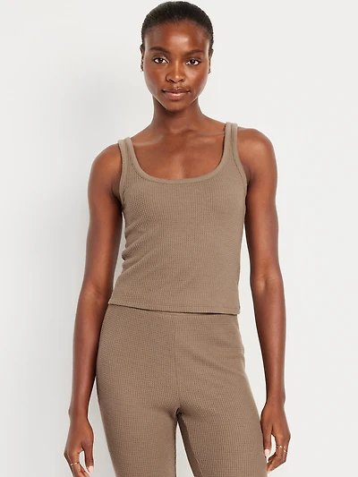 Cozy Waffle Pajama Tank Top
