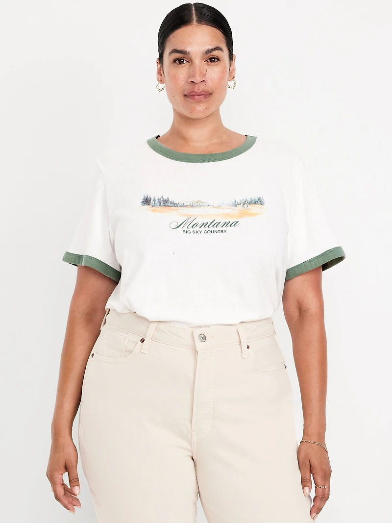 EveryWear Graphic Ringer T-Shirt