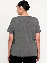 Luxe Crew-Neck Shine T-Shirt