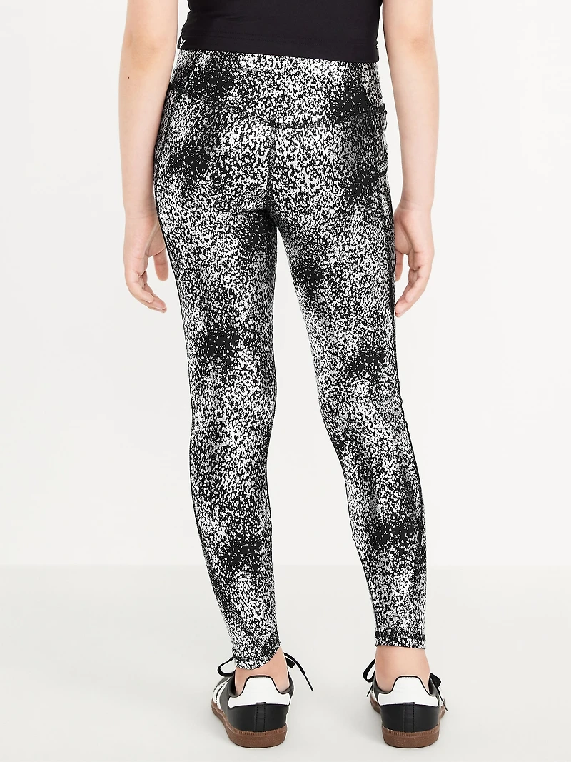 High-Waisted PowerSoft 7/8-Length Side-Pocket Leggings for Girls