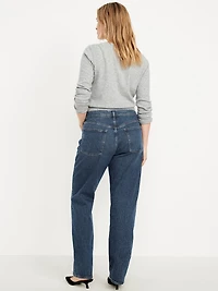 Mid-Rise Slouchy Straight Jeans