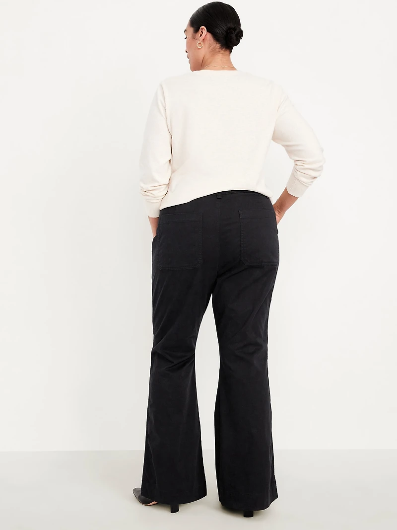 Mid-Rise Flare Pants