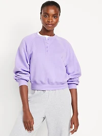 SoComfy Oversized Button-Front Sweatshirt
