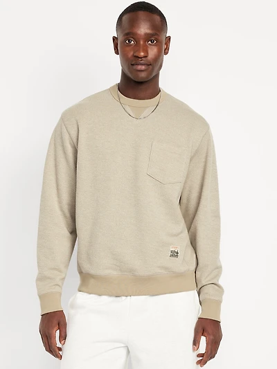 Textured Pocket Sweatshirt