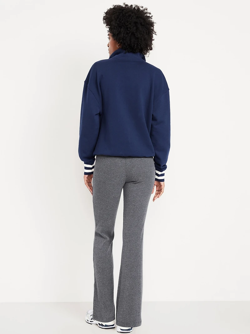 High-Waisted Fashion Ribbed Flare Leggings