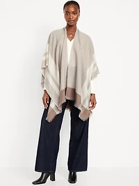 Flannel Fringe Poncho