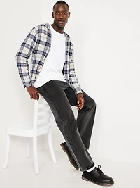 Hooded Plaid Flannel Shirt