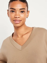 Bounce Fleece V-Neck Cocoon Sweatshirt
