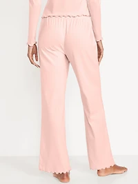 High-Waisted Cozy Rib Pajama Pants