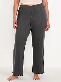 High-Waisted Cozy Rib Pajama Pants