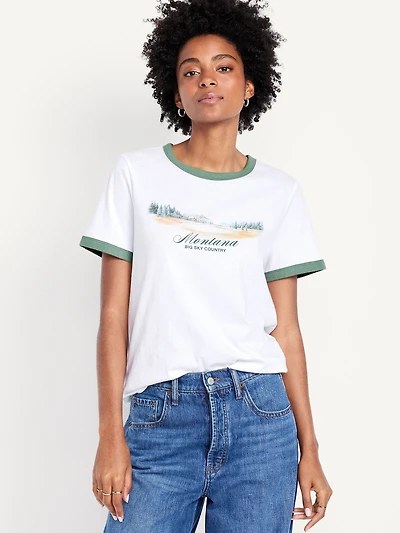 EveryWear Graphic Ringer T-Shirt