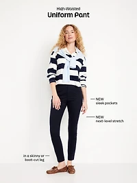High-Waisted Uniform Skinny Pants