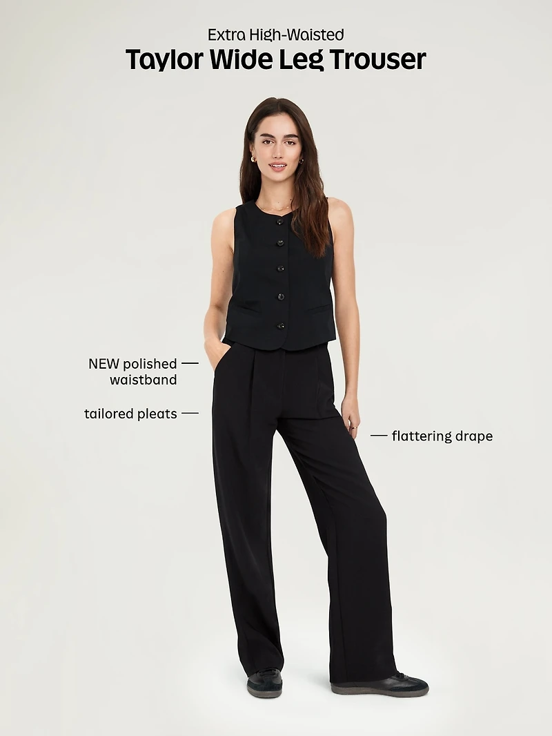 Extra High-Waisted Taylor Wide-Leg Trouser Pants