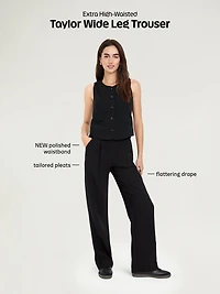 Extra High-Waisted Taylor Wide-Leg Trouser Pants