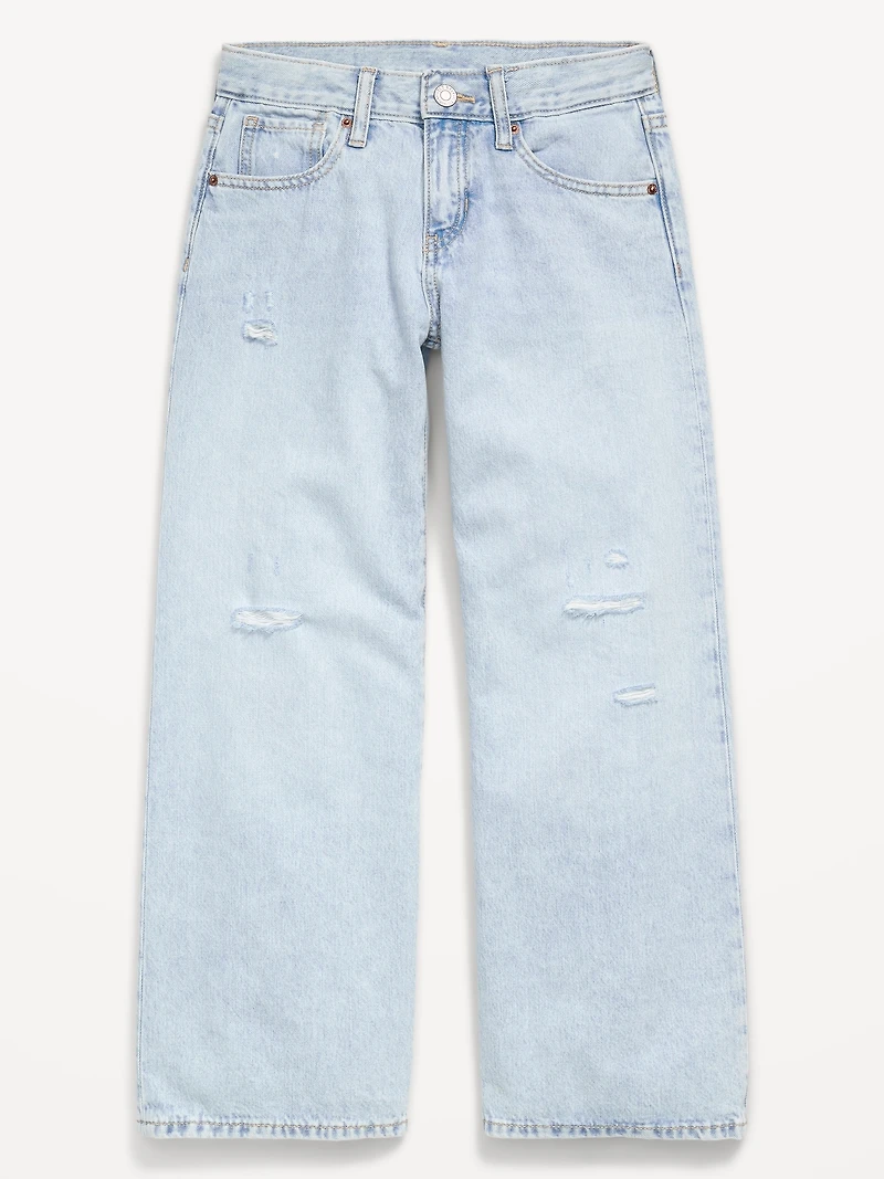 Mid-Rise Super Baggy Wide-Leg Jeans for Girls